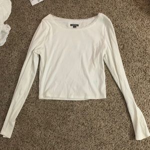 white wild fable long sleeve with lace trim